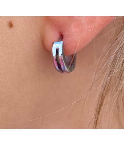 Pendientes Aro de Acero Inox.