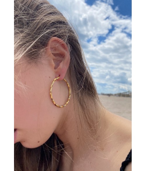 Pendientes Aro Singapur de Acero