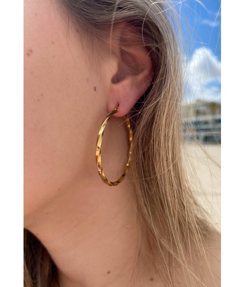 Pendientes Aro Singapur de Acero