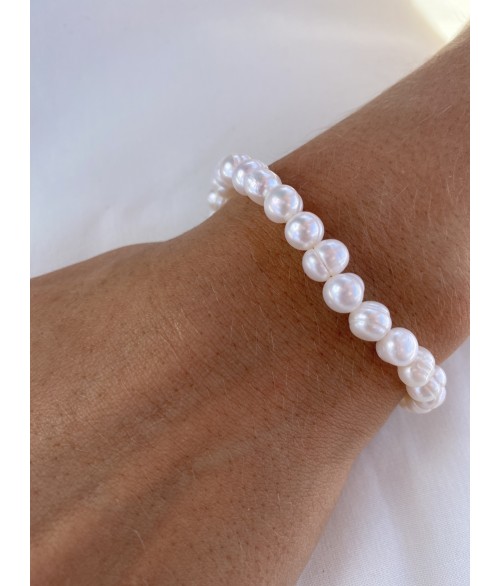 Pulsera de Perlas Naturales Ajustable