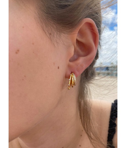 Pendientes de Aros con Circonitas