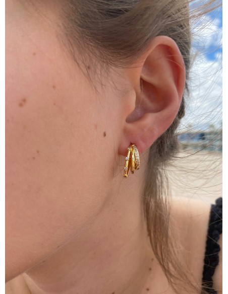 Pendientes de Aros con Circonitas