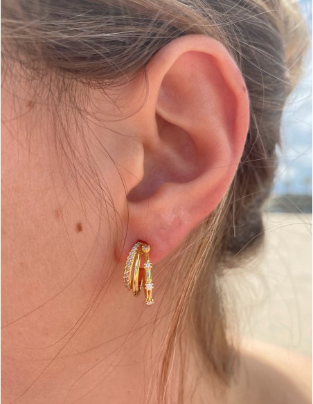 Pendientes de Aros con Circonitas