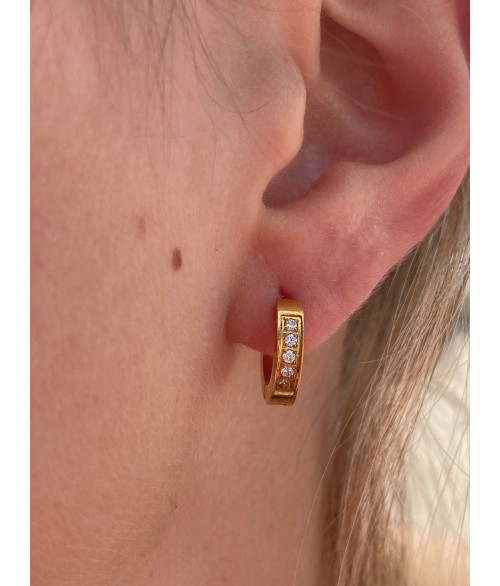 Pendientes de Aro con Circonitas