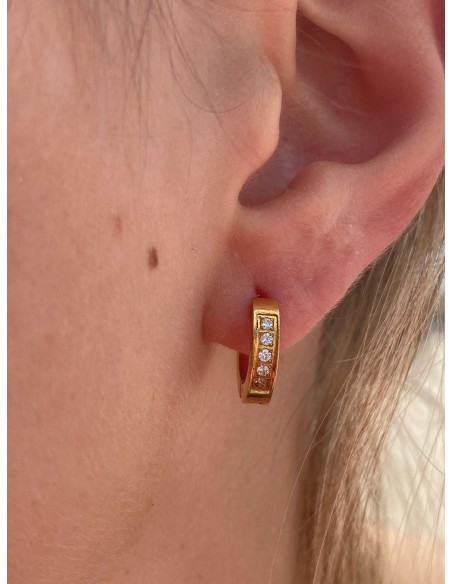 Pendientes de Aro con Circonitas