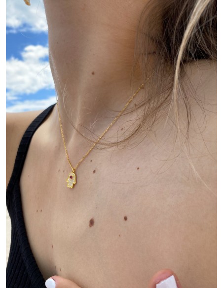 Colgante Mano de Fátima en Oro 18k