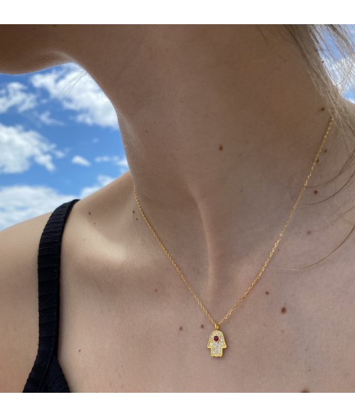 Colgante Mano de Fátima en Oro 18k