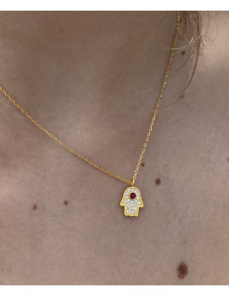 Colgante Mano de Fátima en Oro 18k