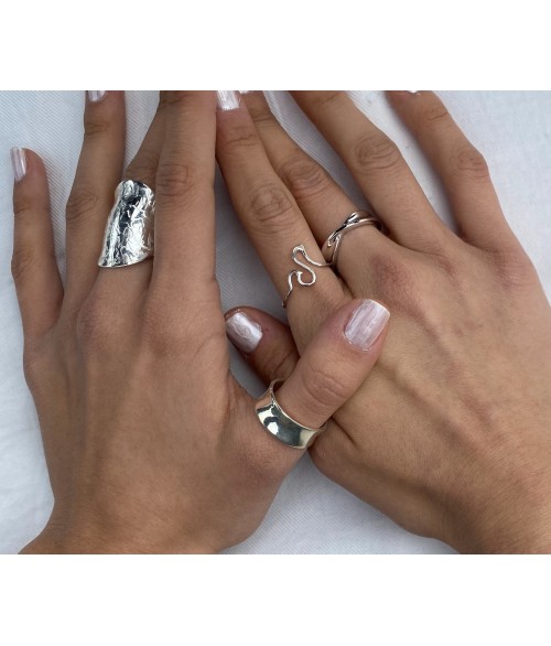 Anillo de Plata Curvo