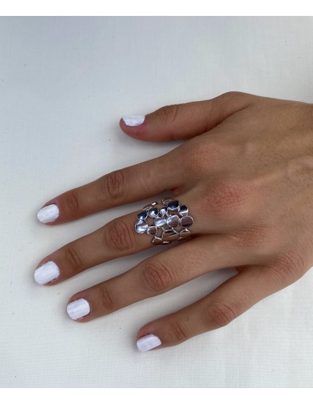 Anillo Discos en Plata 1ª Ley