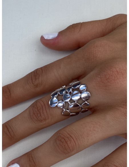 Anillo Discos en Plata 1ª Ley