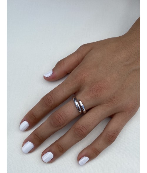 Anillo Doble Ajustable en Plata 1ª Ley