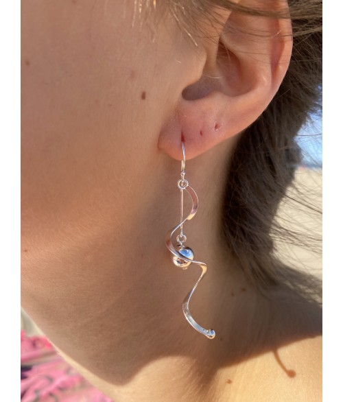 Pendientes de Plata Espiral