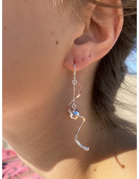 Pendientes de Plata Espiral
