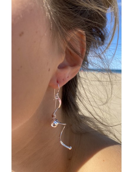 Pendientes de Plata Espiral