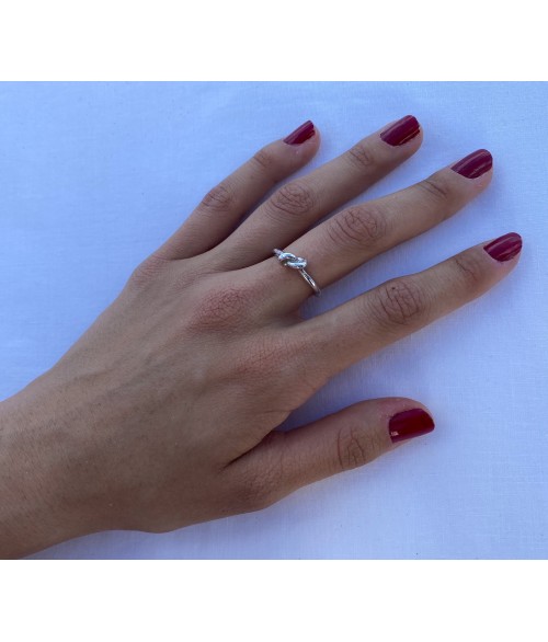 Anillo Nudo en Plata 1ª Ley Ajustable