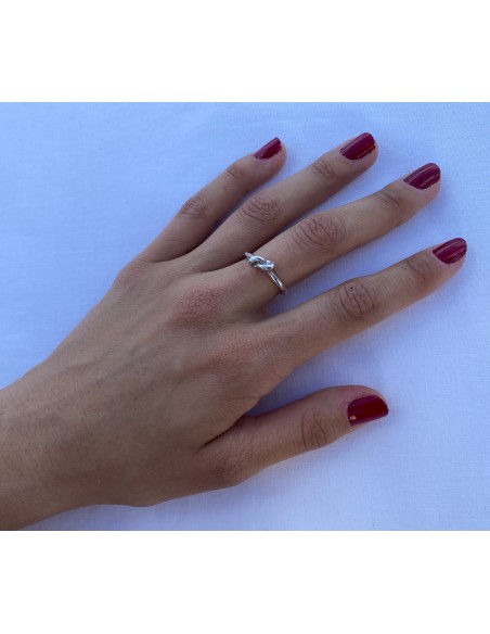 Anillo Nudo en Plata 1ª Ley Ajustable