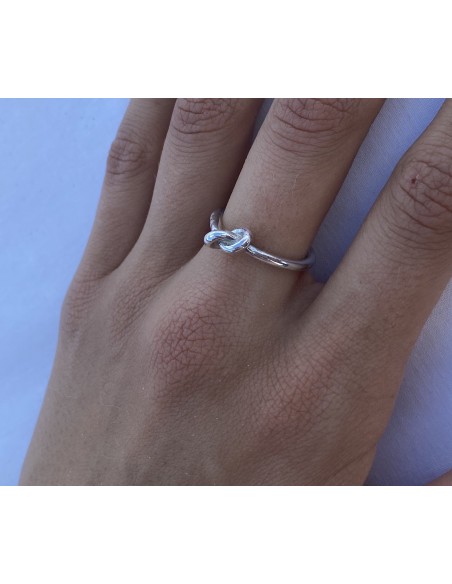 Anillo Nudo en Plata 1ª Ley Ajustable