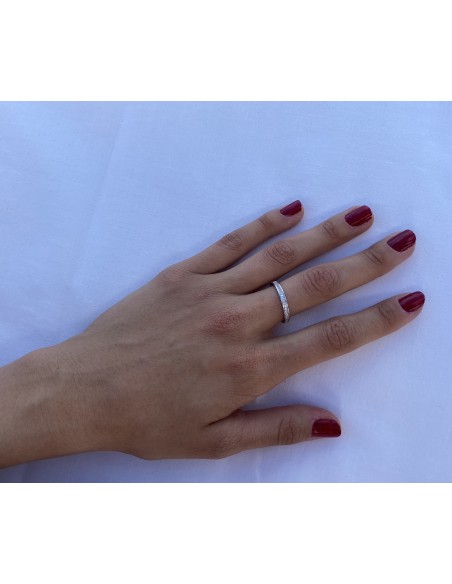 Anillo de Plata 1ª Ley con Circonitas