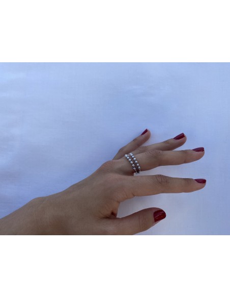 Anillo de Plata Cordon Bolas