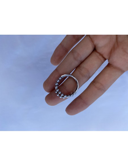 Anillo de Plata Cordon Bolas