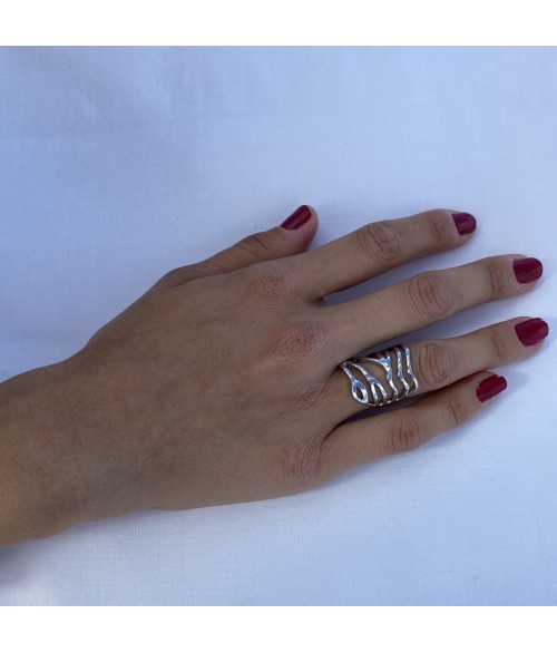 Anillo de Plata Olas
