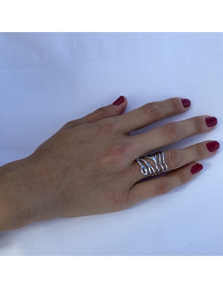 Anillo de Plata Olas