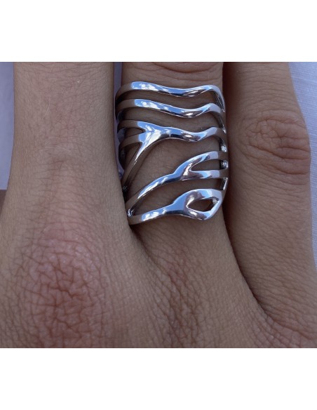 Anillo de Plata Olas