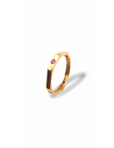 Anillo en Oro 18k con Rubí...