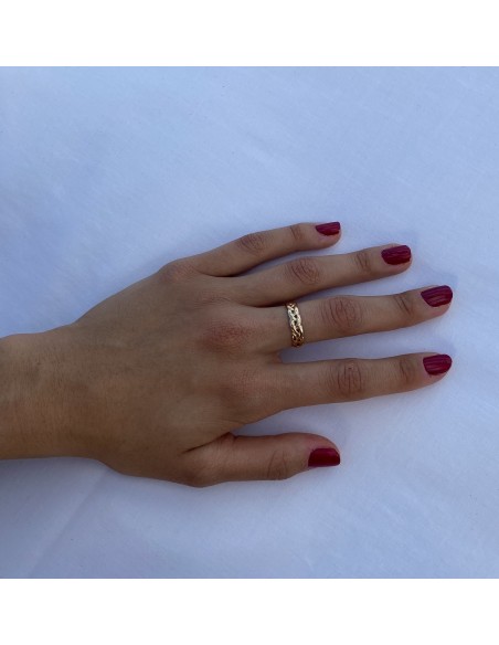 Anillo Cadena en Oro 18k