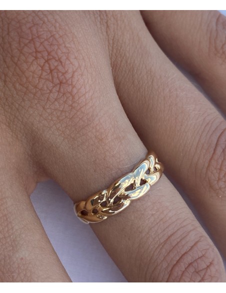Anillo Cadena en Oro 18k