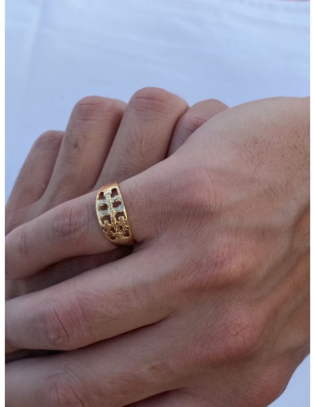Anillo Cruz de Caravaca en Oro 18k