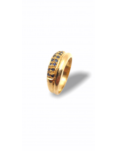 Anillo de Oro 18k con Zafiros