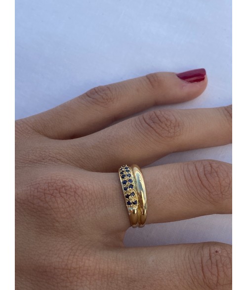 Anillo de Oro 18k con Zafiros