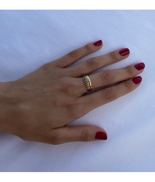Anillo de Oro 18k con Zafiros
