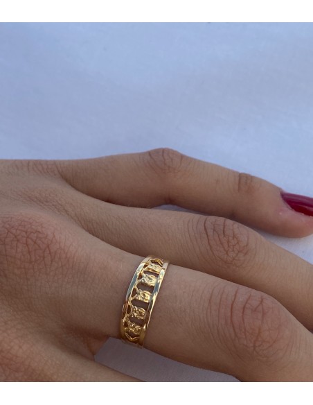 Anillo Búhos en Oro 18k