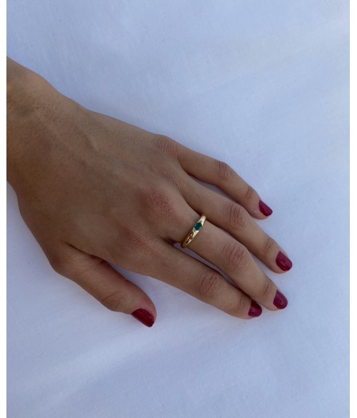 Anillo con Esmeralda en Oro 18k