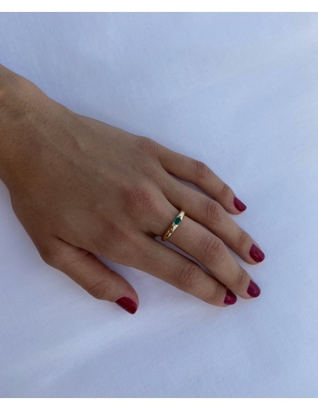 Anillo con Esmeralda en Oro 18k