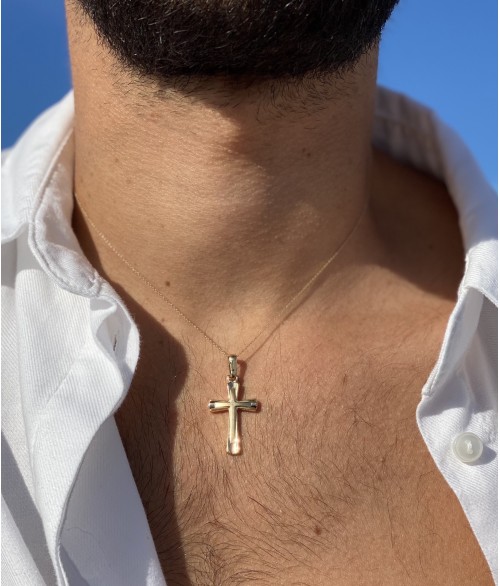 Cruz de Oro 18k Doble