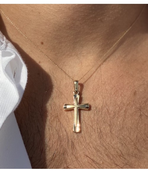 Cruz de Oro 18k Doble