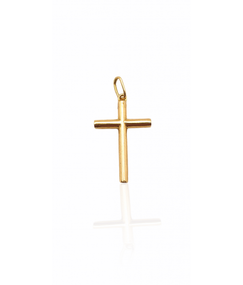 Cruz de Oro 18k Tubo