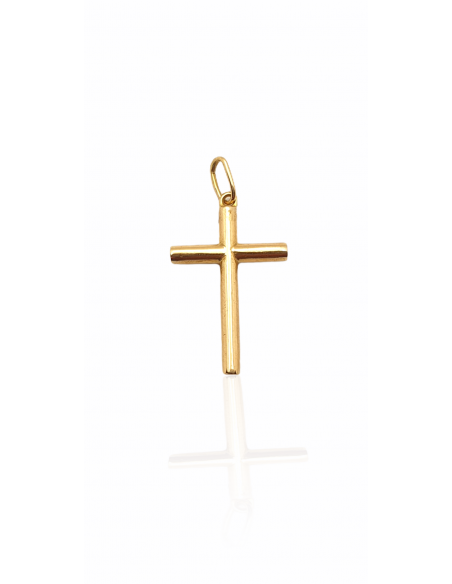 Cruz de Oro 18k Tubo