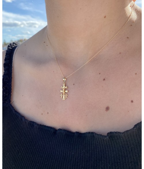 Cruz de Caravaca en Oro 18k