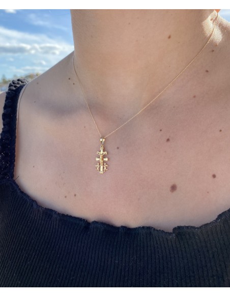 Cruz de Caravaca en Oro 18k