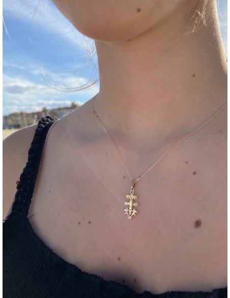 Cruz de Caravaca en Oro 18k