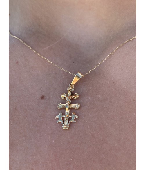 Cruz de Caravaca en Oro 18k