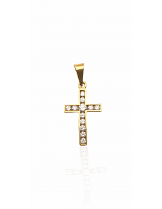 Cruz de Oro 18k con Circonitas