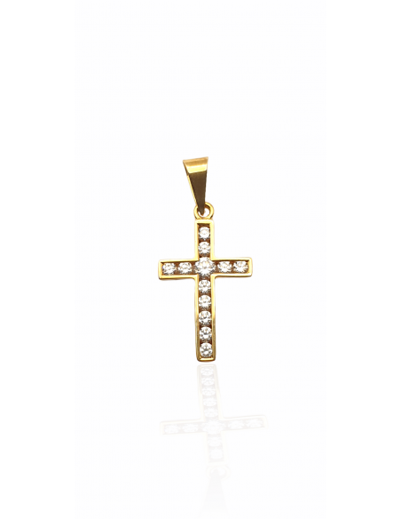 Cruz de Oro 18k con Circonitas
