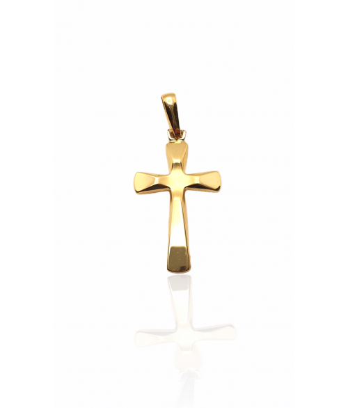 Cruz de Oro 18k con Centro Mate