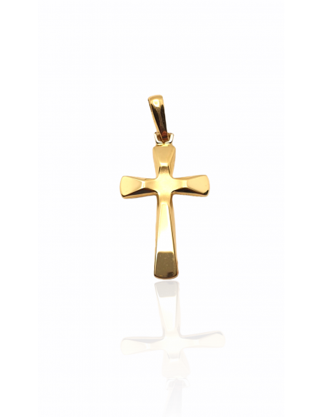 Cruz de Oro 18k con Centro Mate
